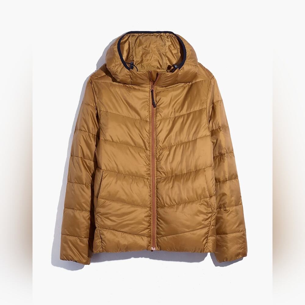 Madewell packable gold puffer jacket size XL - Picture 4 of 9